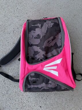 Easton Pink and Gray Camouflage Sports Backpack- Softball & Baseball